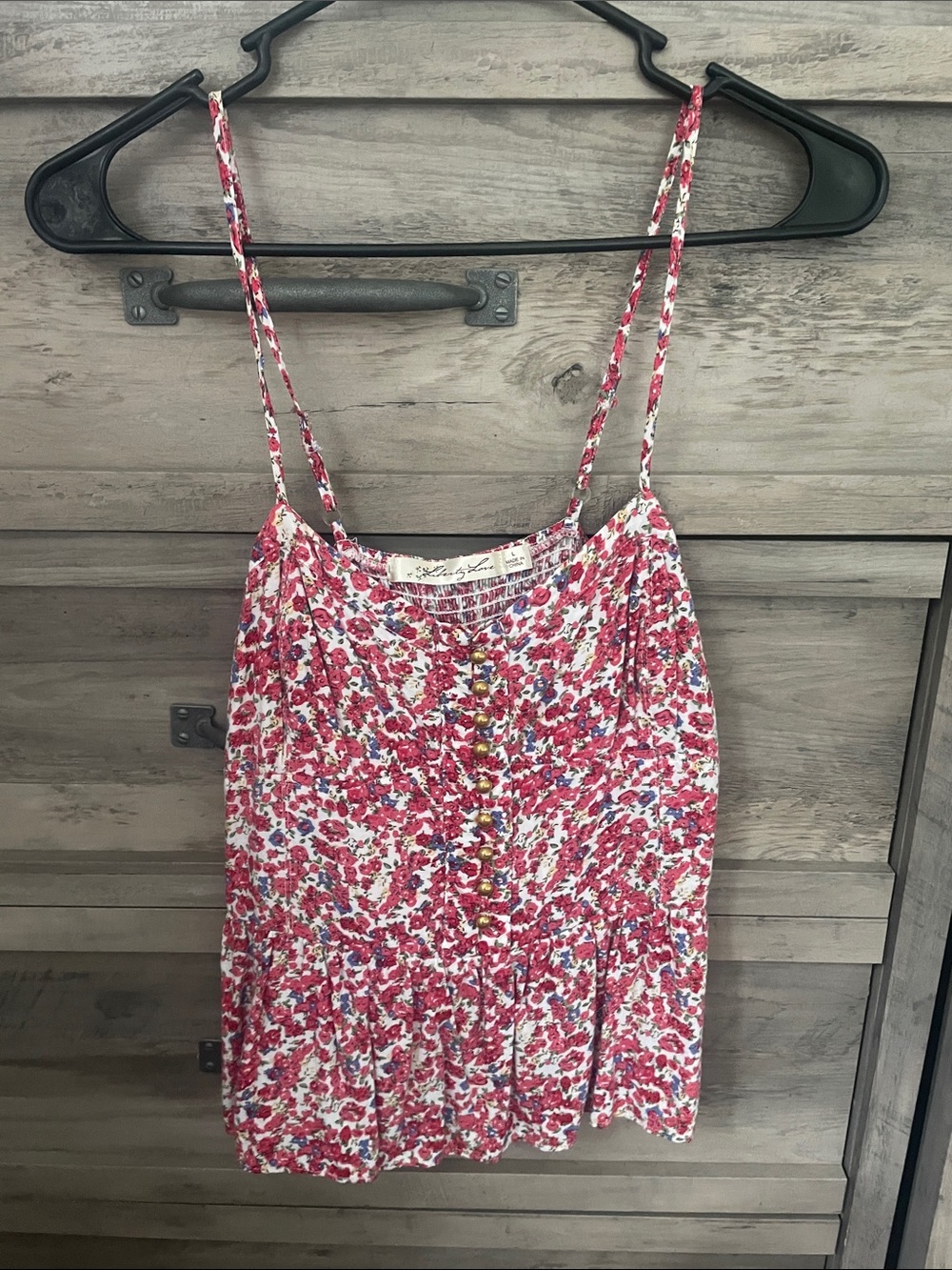 Liberty Love Pink Floral Spaghetti Strap Camisole